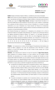 Publicación del acuerdo con fecha del 23 de junio del 2016, emitido