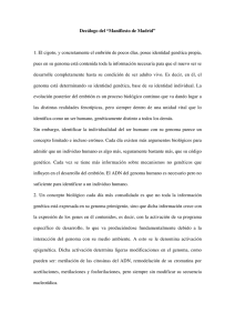 Decálogo del “Manifiesto de Madrid” 1. El cigoto, y concretamente el