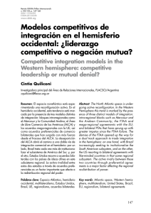 Modelos competitivos de integración en el hemisferio