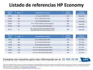 Listado de referencias HP Economy