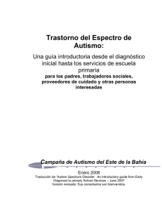 Autism Spectrum Disorder: - Contra Costa ARC Homepage