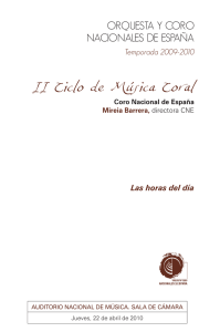 II Ciclo de Musica Coral - Orquesta y Coro Nacionales de España