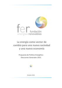 La energía como vector de cambio para una nueva sociedad y una