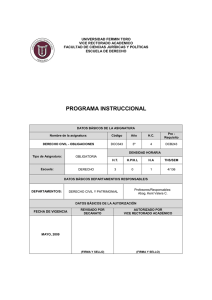 Programa Instruccional Derecho Civil - Obligaciones UFT