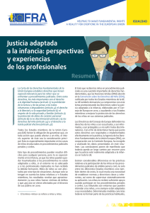 Justicia adaptada a la infancia: perspectivas y experiencias de los