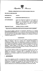 Resolución No. 143-2014-Pleno-TAdeCP (IMP - Decisión)