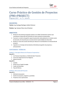 Curso Prá ctico de Gestio n de Proyectos (PMI+PROJECT)