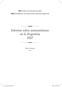 Informe sobre antisemitismo en la Argentina 2007