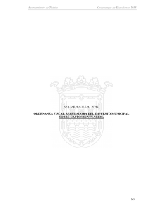 Ayuntamiento de Tudela Ordenanzas de Exacciones 2015