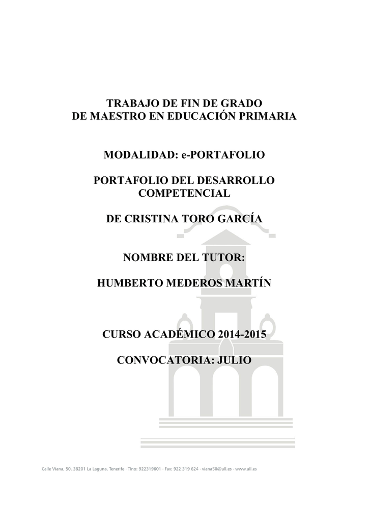 Portafolio Del Desarrollo Competencial De Cristina