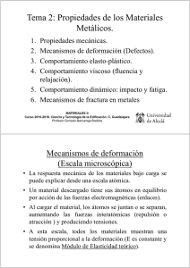 TEMA 2: Materiales metálicos. Propiedades (curso 2015-16)