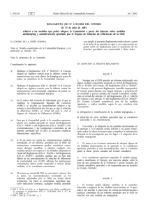 Reglamento (CE) nº 1515/2001 del Consejo de 23 de