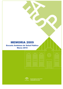 memoria 2009 - Escuela Andaluza de Salud Pública