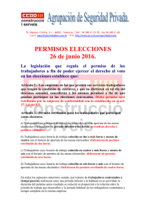 PERMISOS ELECCIONES 26 de junio 2016.