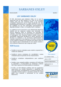 sarbanes oxley - Universidad EAFIT