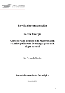 La vida sin construcción Sector Energía
