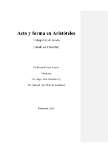 Forma y acto en Aristóteles