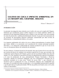 cultivo de coca e impacto ambiental en la region del chapare, bolivia