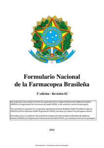 Formulario Nacional de la Farmacopea Brasileña