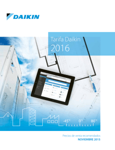 Tarifa Daikin - Asesoramiento técnico y Comercial
