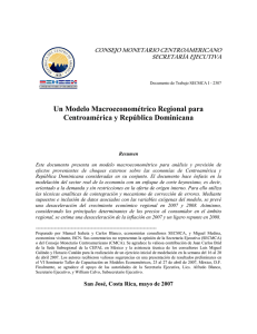 Un Modelo Macroeconométrico Regional para Centroamérica y