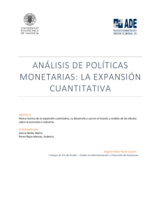 análisis de políticas monetarias: la expansión cuantitativa