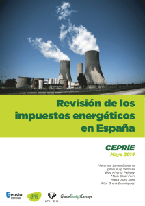Revisión de los impuestos energéticos en España