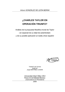 ¿Charles Taylor en Operación Triunfo?