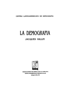 la demografia - Comisión Económica para América Latina y el Caribe