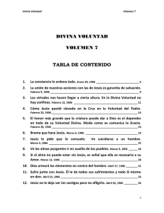 DIVINA VOLUNTAD VOLUMEN 7 TABLA DE CONTENIDO