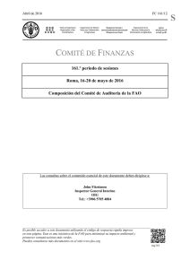 Composición del Comité de Auditoría de la FAO