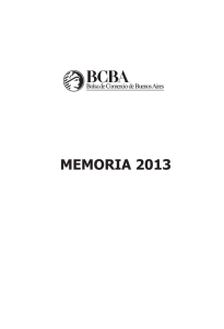 Memoria 2013 - Bolsa de Comercio de Buenos Aires