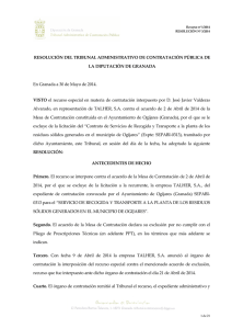 resolución nº 3/2014 - Diputación de Granada