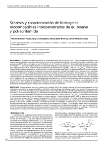 Síntesis y caracterización de hidrogeles biocompatibles