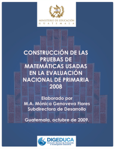 Construcción de las Pruebas de Matemáticas Primaria 2008