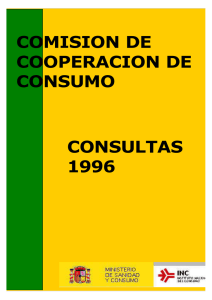 comision de cooperacion de consumo consultas 1996