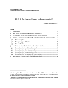 QBC: El Curriculum Basado en Competencias