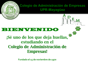 BIENVENIDO - Colegio de Administración de Empresas