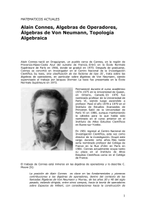 Alain Connes, Algebras de Operadores, Álgebras de