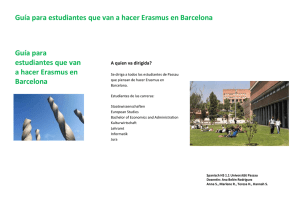 Guía para estudiantes que van a hacer Erasmus en Barcelona Guía