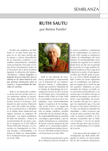 Semblanza de Ruth Sautu por Betina Freidin Cómo llegar a ser una