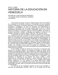 ENSAYO_HISTORIA DE LA EDUCACION EN VENEZUELA