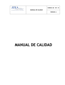 manual de calidad
