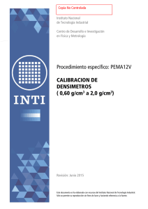 Procedimiento específico: PEMA12V CALIBRACION DE