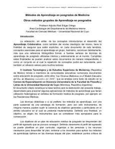 Otros métodos grupales de aprendizaje en posgrados