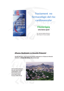 Tractament no farmacològic del risc cardiovascular Fitoteràpia