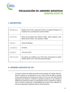 FISCALIZACIÓN DE JARDINES INFANTILES BOLETÍN 8370-18