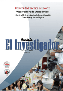Revista El Investigador Nro. 01 - Universidad Técnica del Norte