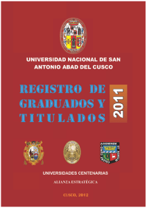 Boletin de Grados y Titulos 2011