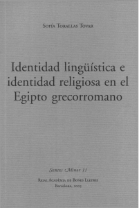 Identidad lingüística e identidad religiosa en el kgipto grecorromano